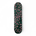 Early tulips, pink skate boards
