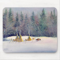 EARLY WINTER TIPI CAMP by SHARON SHARPE mousepads