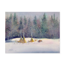 EARLY WINTER TIPI CAMP by SHARON SHARPE postcards