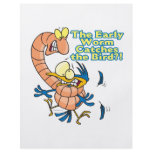 early worm catches the bird funny cartoon flyers