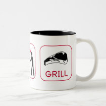 Earn. Mow. Grill. mugs