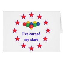 Earned My Stars Bocce Ball Greeting Card