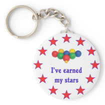 Earned My Stars Bocce Ball Key Chain