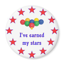 Earned My Stars Bocce Ball Refrigerator Magnets