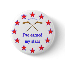Earned My Stars Hockey Pinback Buttons