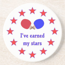 Earned My Stars Ping Pong Drink Coasters