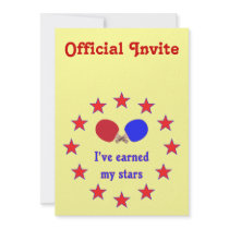 Earned My Stars Ping Pong Personalized Invitation