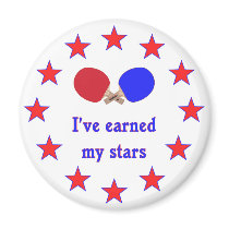 Earned My Stars Ping Pong Refrigerator Magnet