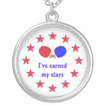 Earned My Stars Ping Pong Personalized Necklace