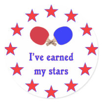 Earned My Stars Ping Pong Round Stickers