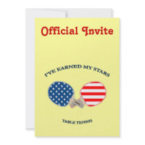 Earned My Stars Table Tennis Custom Invite