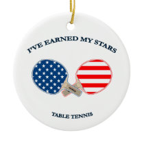 Earned My Stars Table Tennis Ornament