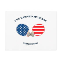 Earned My Stars Table Tennis Postcards