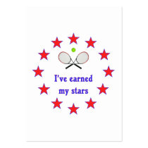 Earned My Stars Tennis Business Card