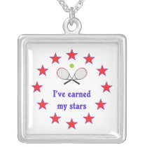 Earned My Stars Tennis Personalized Necklace