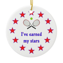 Earned My Stars Tennis Christmas Ornaments