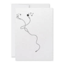 Earphones with Music Notes Invitation