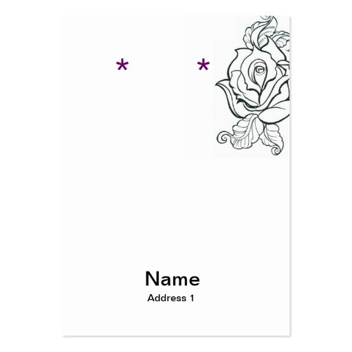 Earring Card Blank/ tattoo and leapord Business Card (front side)