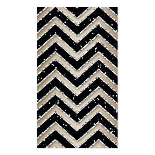 Earring Display Cards Chevron Jewelry Gold Black Business Cards (back side)