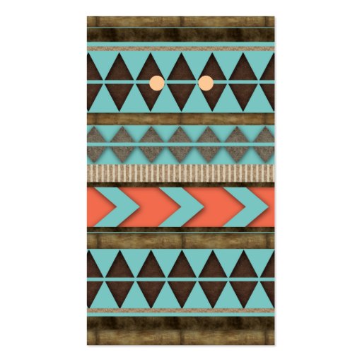 Earring Display Cards Cool Aztec Pattern Business Card (front side)