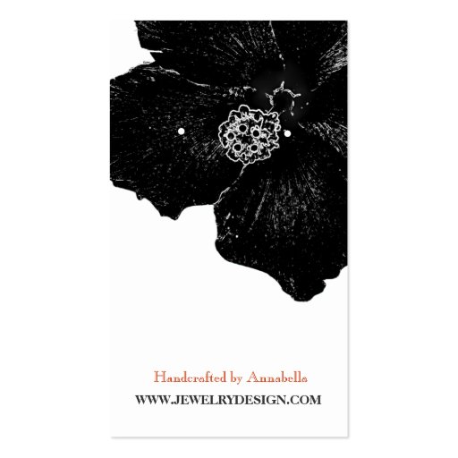 Earring Holder Business Card Templates (front side)