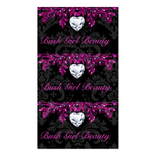Earring Price Tags Vintage Damask Jewelry Black 2 Business Cards
