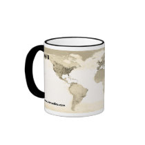Earth Aged Map mugs