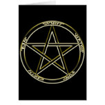 Earth, Air & Fire Pentagram Card