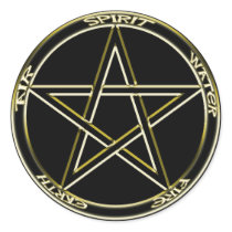 Earth, Air & Fire Pentagram Sticker