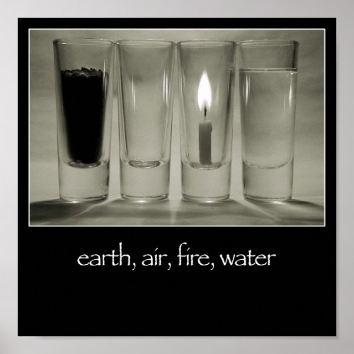 earth, air, fire, water Poster print