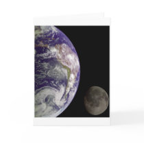Earth and Moon by Galileo Cards