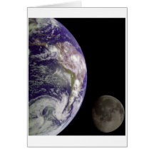 Earth and Moon by Galileo Cards