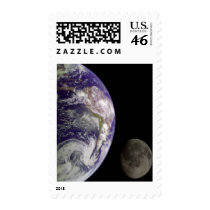 Earth and Moon by Galileo Stamp