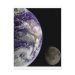 Earth and Moon by Galileo Postcard