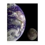 Earth and Moon by Galileo Postcard
