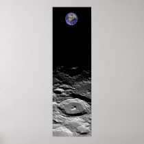 Earth and Moon Poster