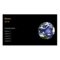 Earth and nine planets business cards