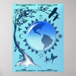 Earth and Symbols Poster