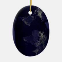 Earth at Night Ornaments