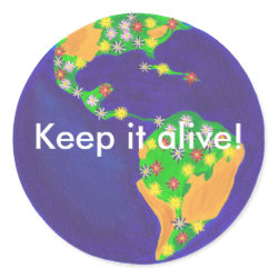 Earth bouquet - Keep it alive, earth day stickers sticker