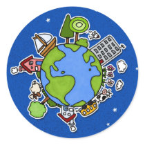 earth button stickers