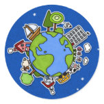 earth button stickers