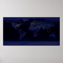 Earth By Night Print