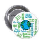 Earth Collage Pinback Buttons