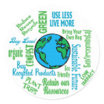 Earth Collage Round Sticker