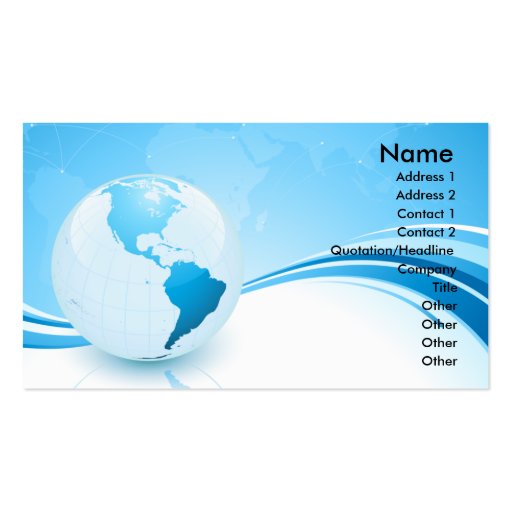 EARTH CONCEPT BUSINESS CARD (front side)