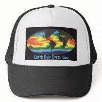 Earth Day 2012 - Global sea surface temperature Mesh Hat