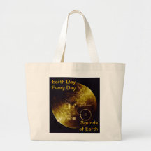 Earth Day 2012 - Sounds of Earth gold record Canvas Bags