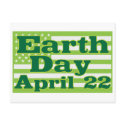 Earth Day April 22 postcards