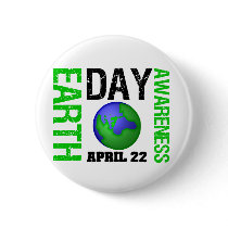 Earth Day Awareness Pins